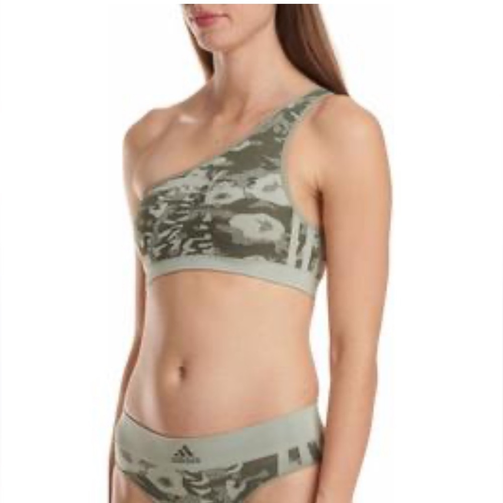 🌻NEW w/tags Adidas 720 Degree Stretch Jacquard Asymmetric Bralette Size Medium